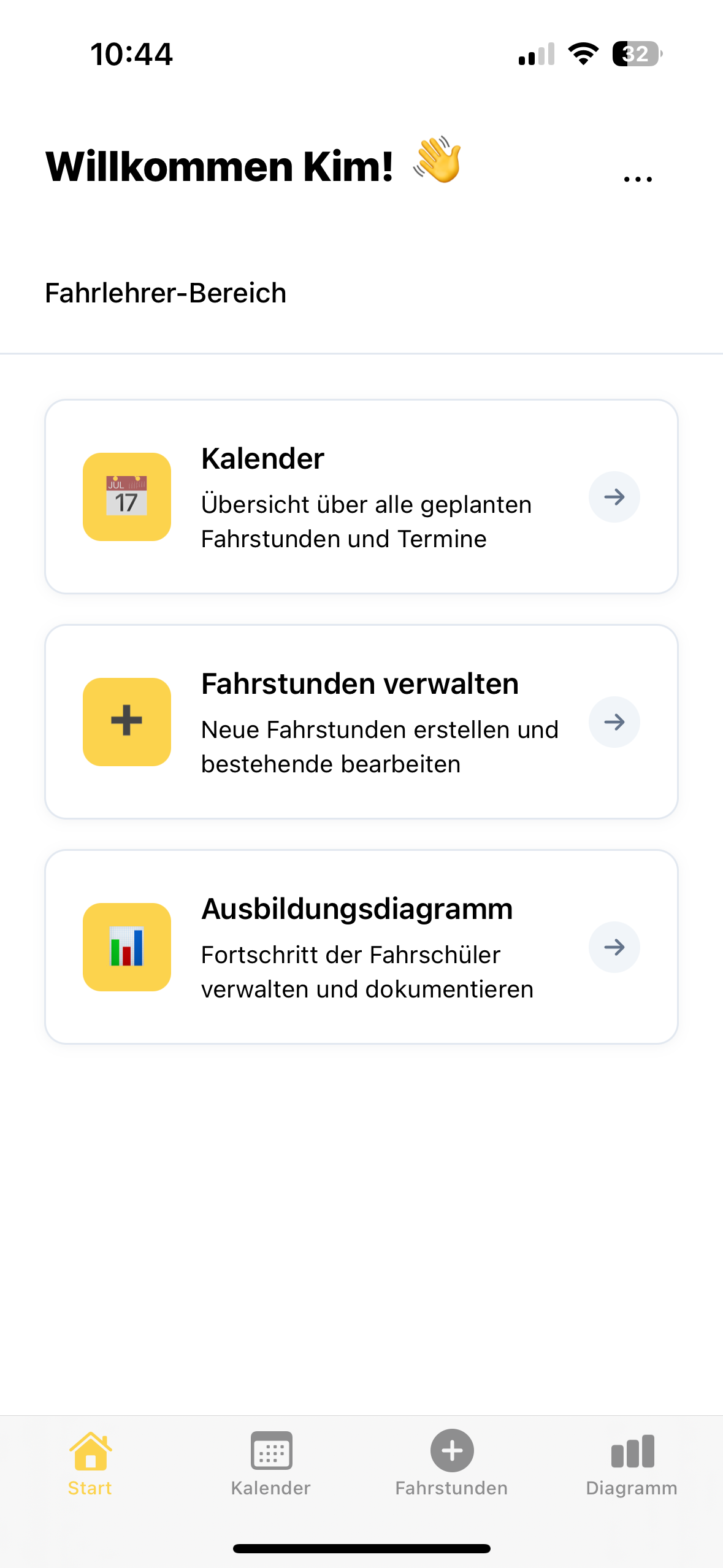 NEF Fahrschul-App Screenshot